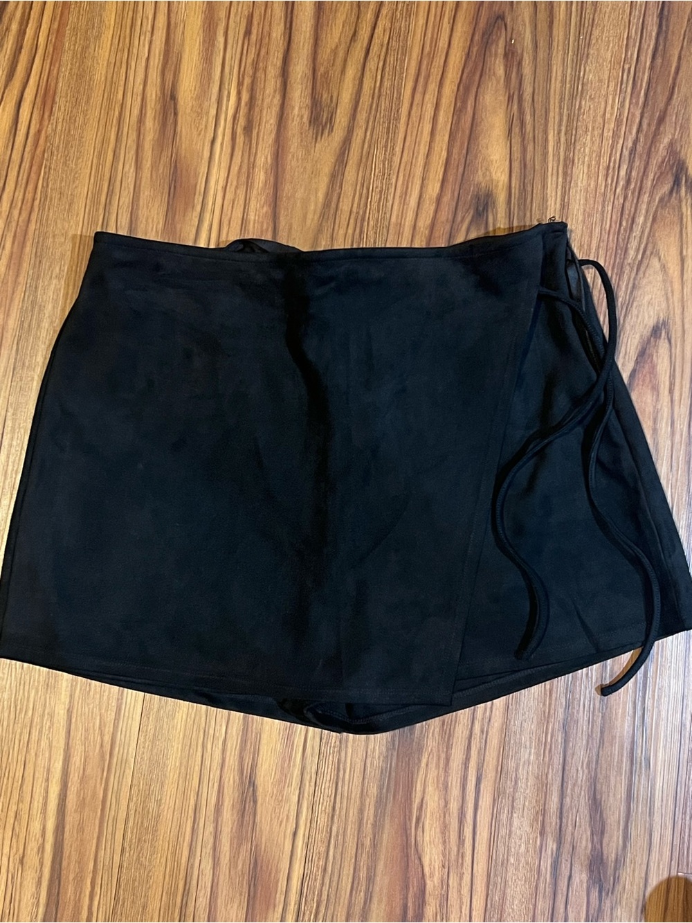 Black Wrap Skort with Side Tie